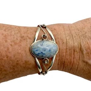 Scheelite Solid 925 Sterling Silver Cuff Bracelet