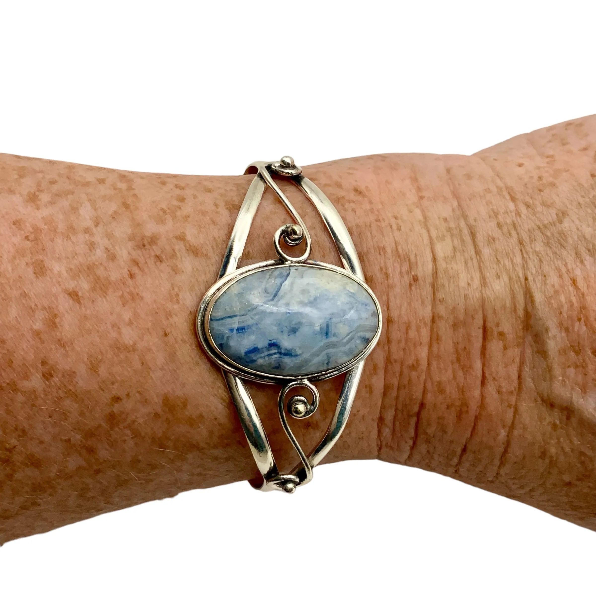 Scheelite Solid 925 Sterling Silver Cuff Bracelet