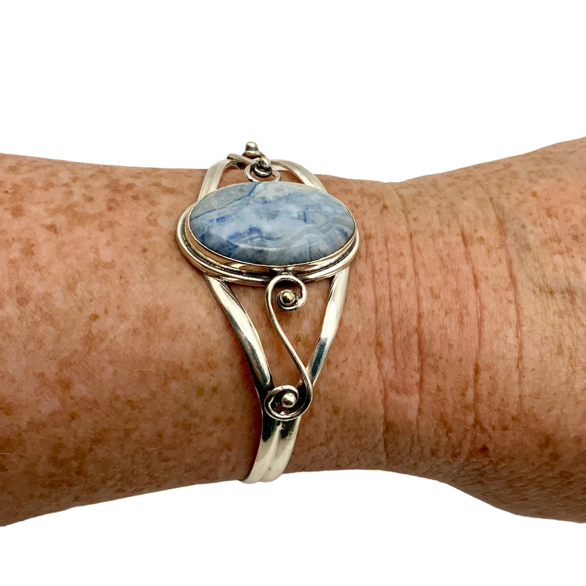 Scheelite Solid 925 Sterling Silver Cuff Bracelet