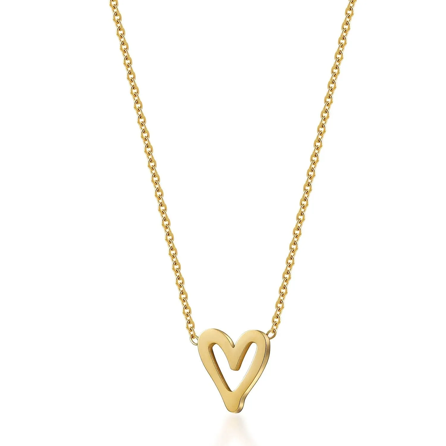 Script Open Heart Necklace