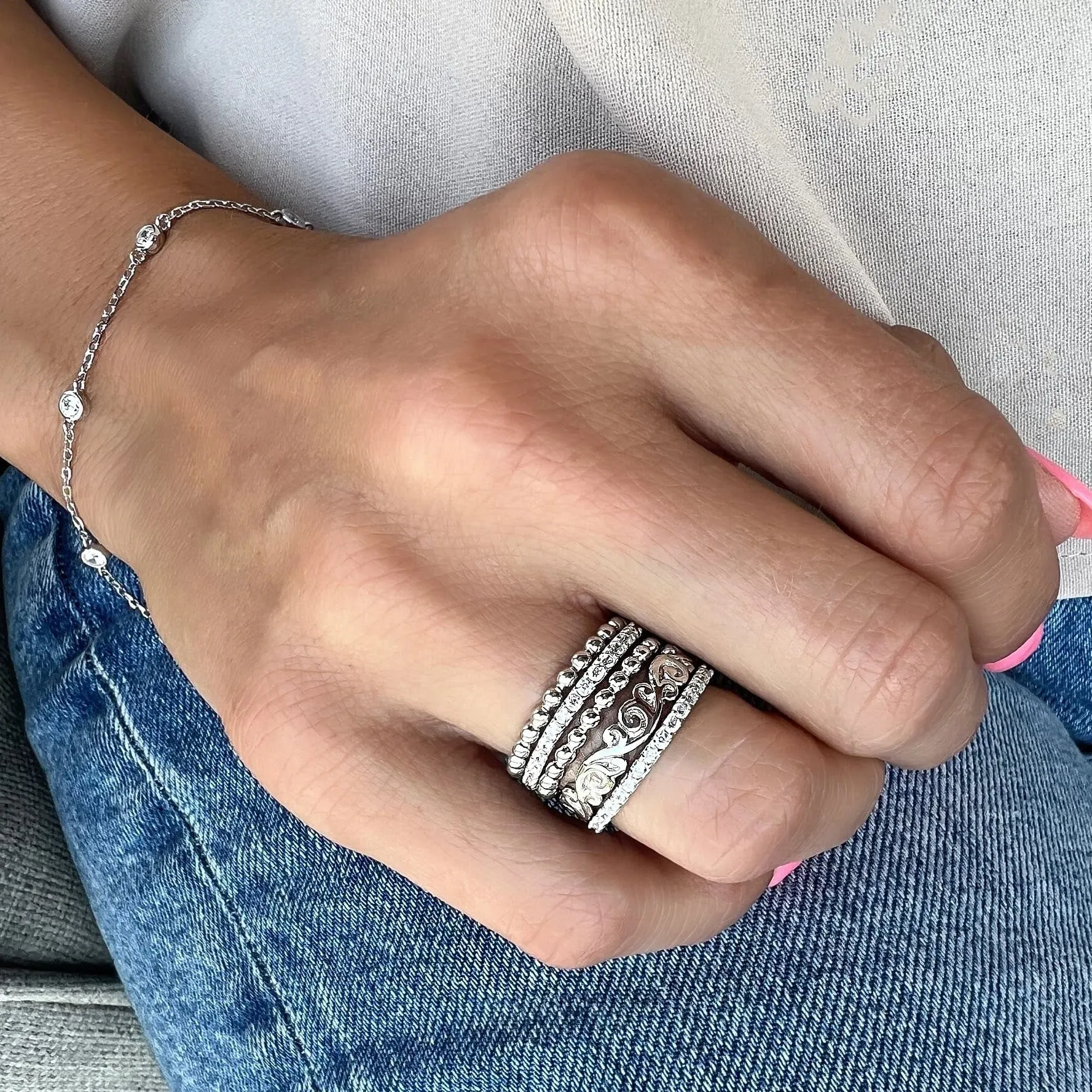 Scroll'n Bliss Rings (Set of 5)