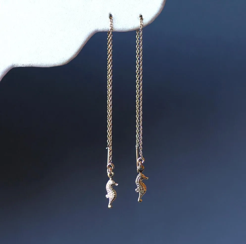 Seahorse Threader Earrings