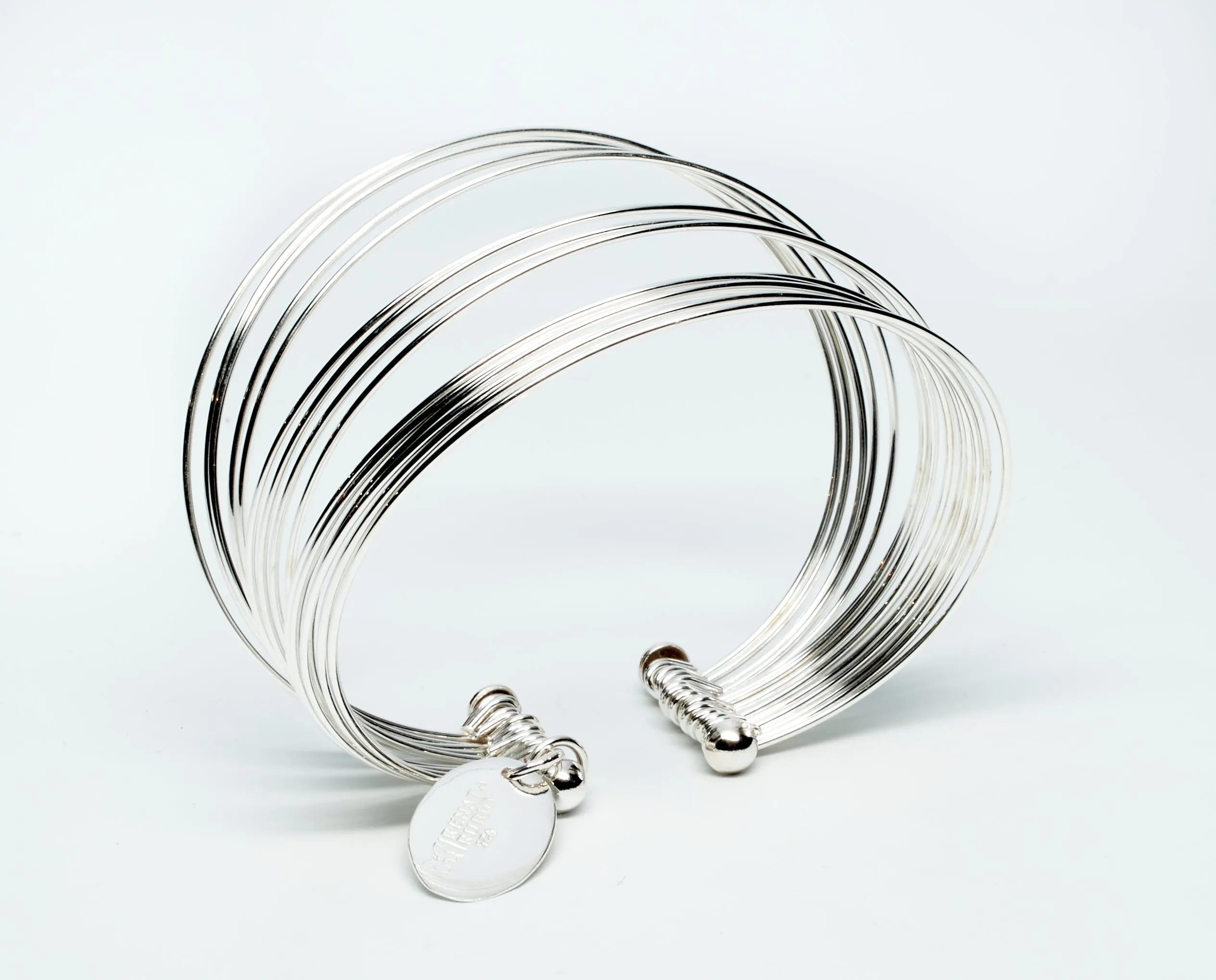 Seven Sterling Silver Threads Cuff