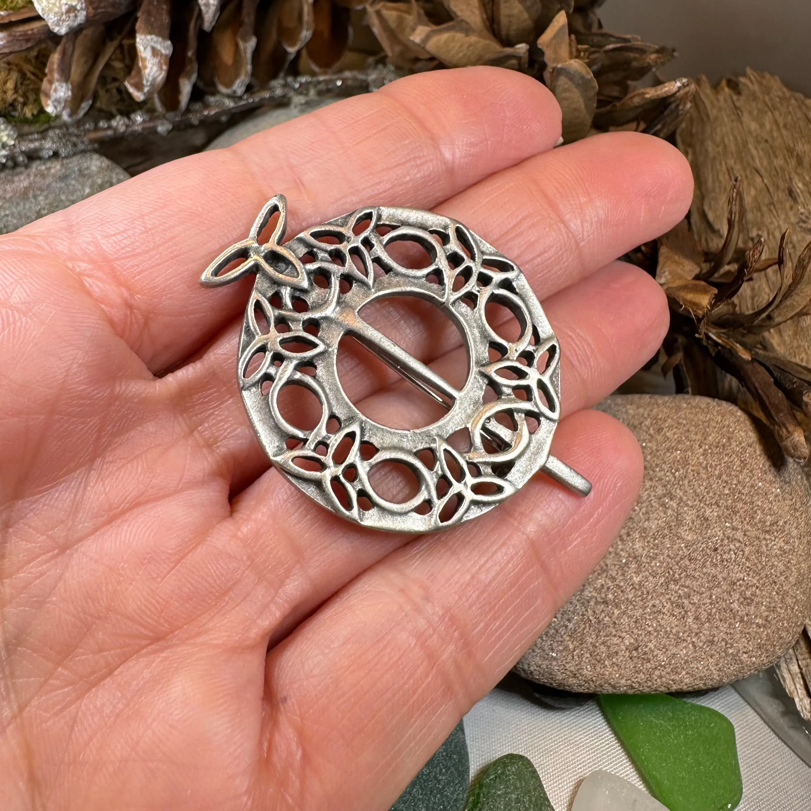 Seven Trinity Knot Brooch