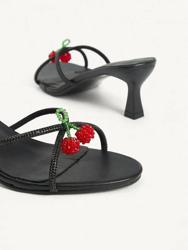 Shiny Rhinestone Beaded Open-Toe Sandals