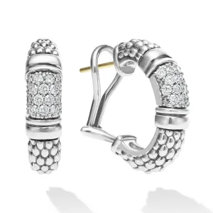 Signature Caviar Caviar Diamond Hoop Earrings