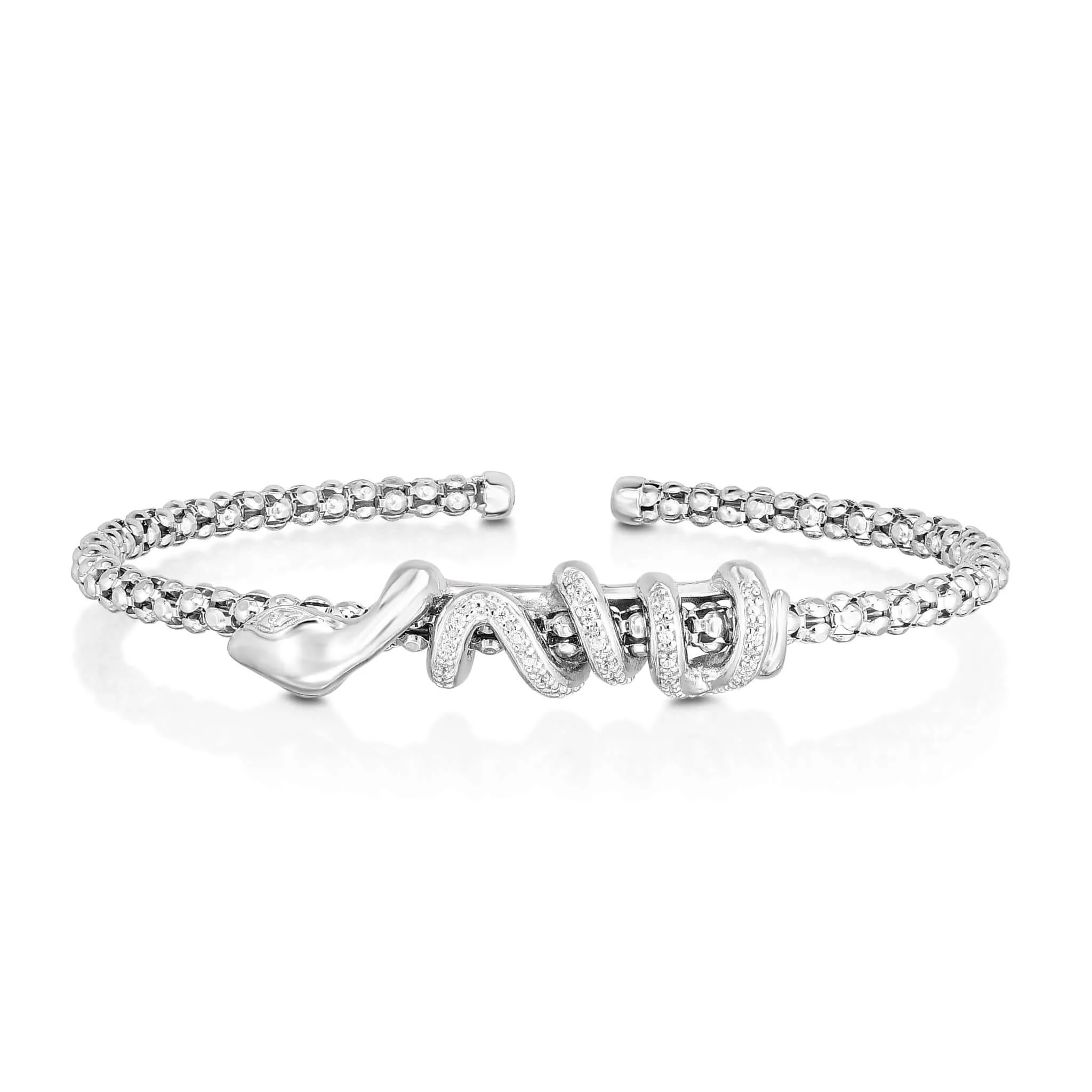 Silver & Diamond Prosecco Serpente Bracelet