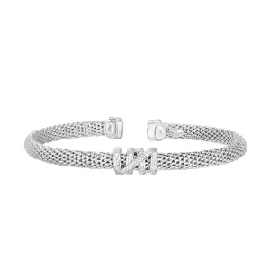 Silver & Diamond Small Prosecco Tally Bracelet