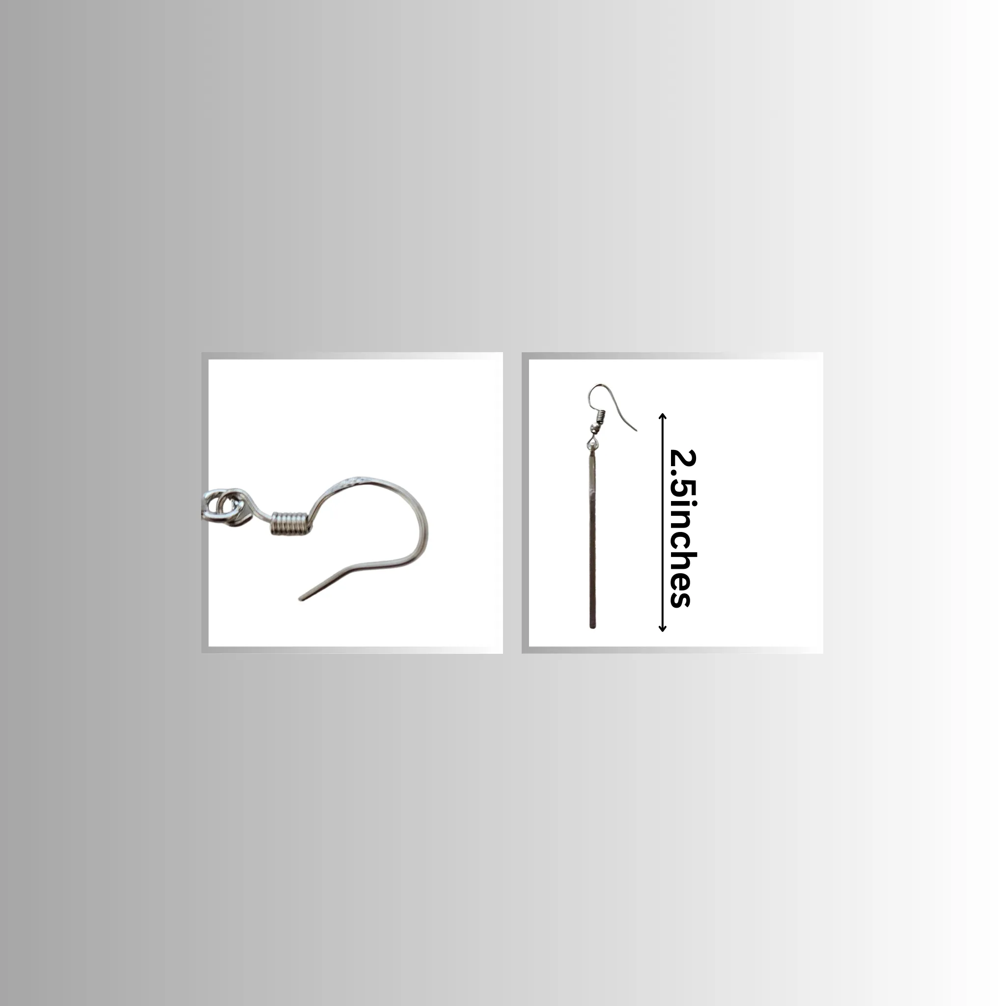 Silver Bar Drop Earrings