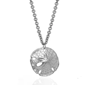 SilverTone Sand Dollar Small Pendant