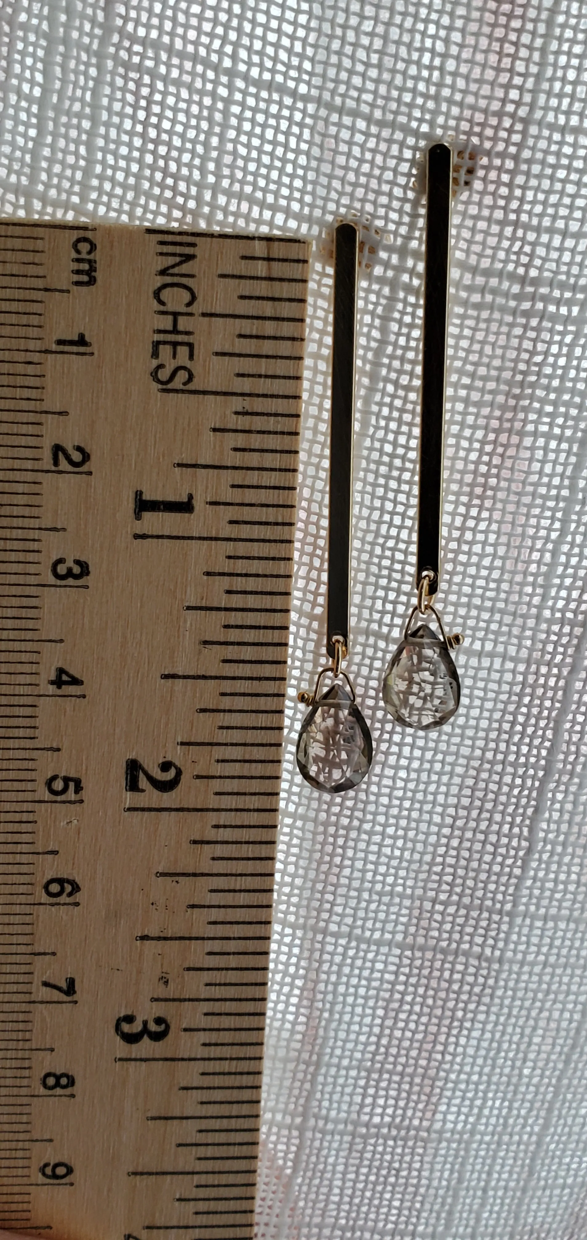 Simon & LuLu Champagne Quartz Earrings