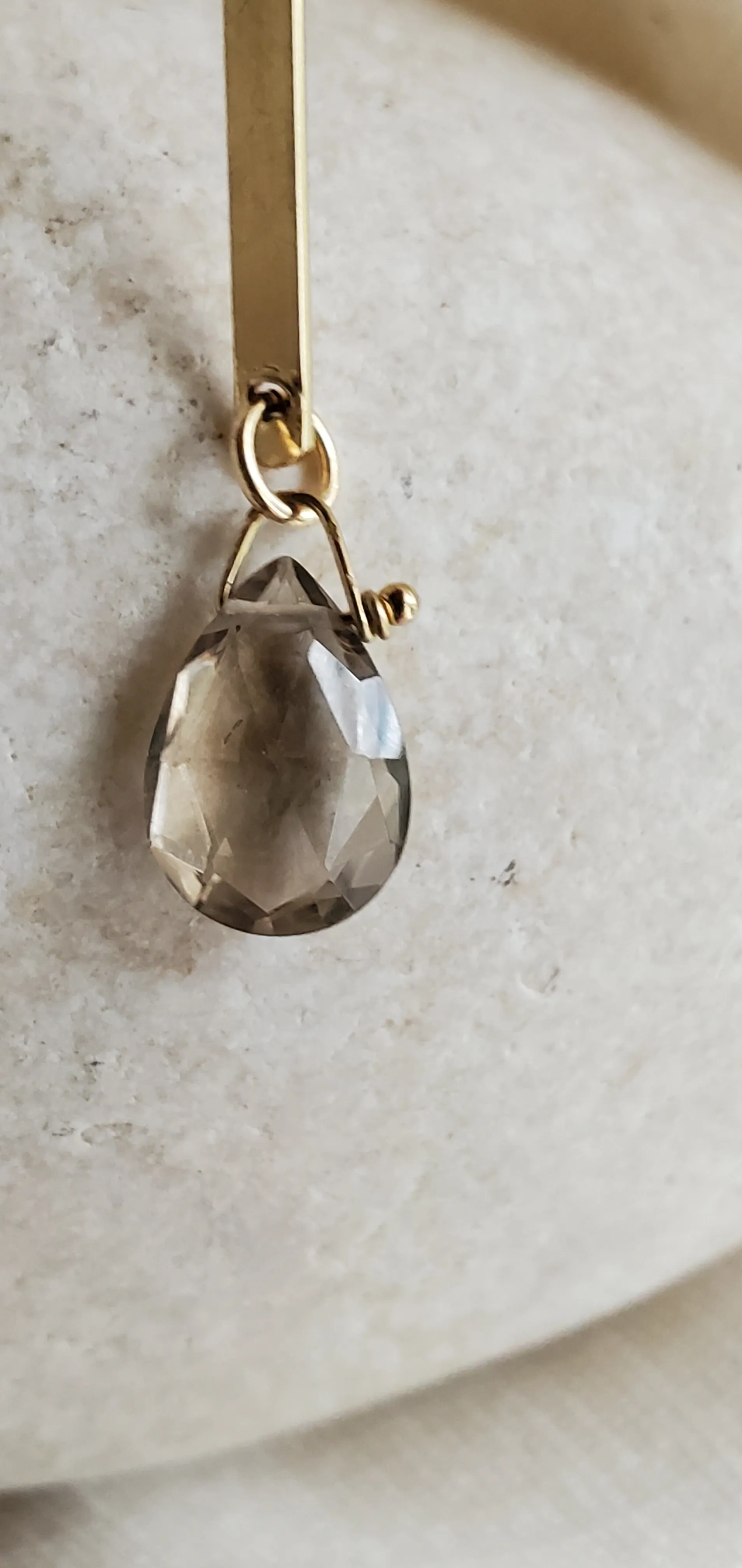 Simon & LuLu Champagne Quartz Earrings