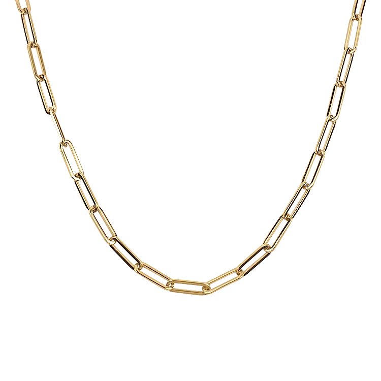 Sincerely, Springer's 14k Rose Gold "Paperclip" Chain Necklace