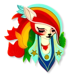 Sky the Fabulous fox 🌈 - Brooch