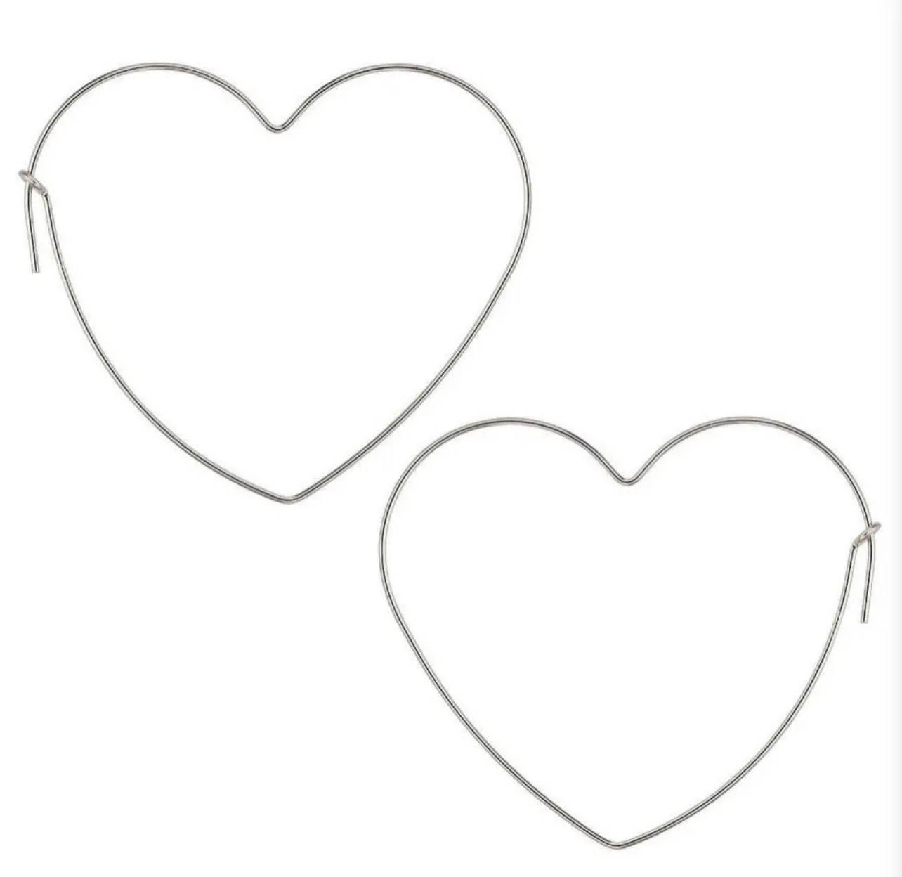 Sleek Big Heart Hoop Earrings