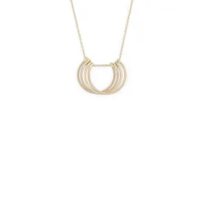Small Honey Petals Necklace in Gold Filled