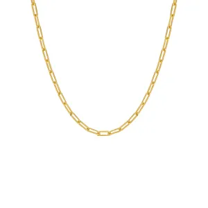 Small Paperclip Necklace 14K