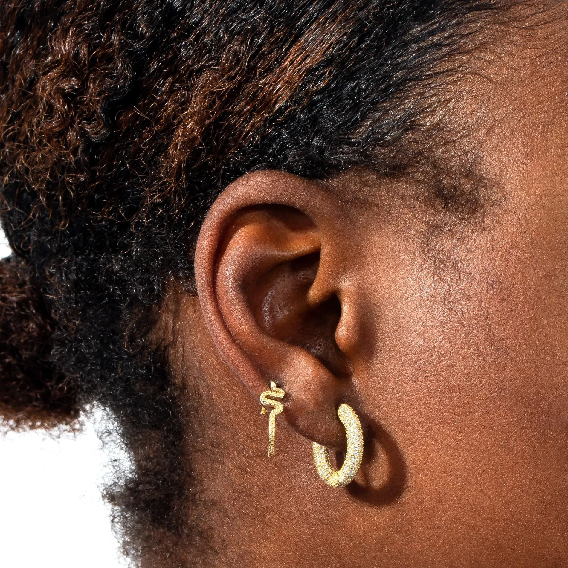 Snake Hoop Earring