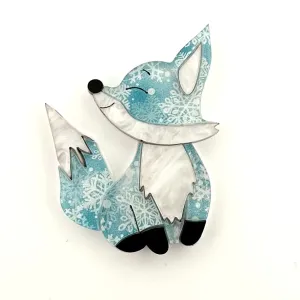 Snow the fox 🦊 - Mini Brooch - Set of 4
