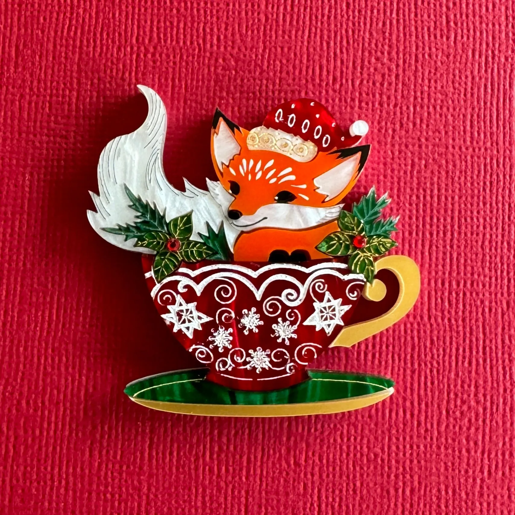 Snowflake whisker - brooch