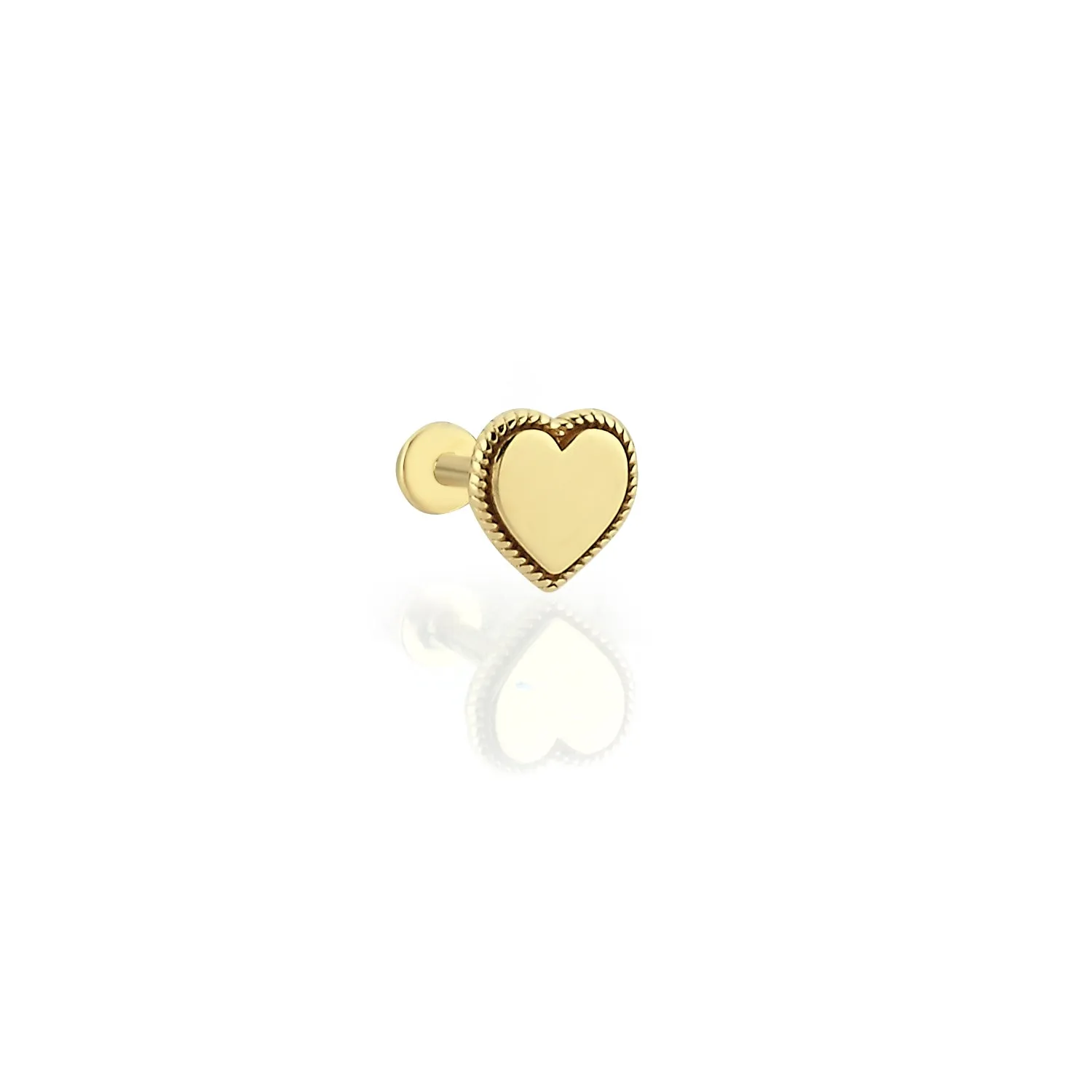 SOLID GOLD HEART PIERCING