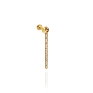 SOLID PAVE LONG DANGLE PIERCING