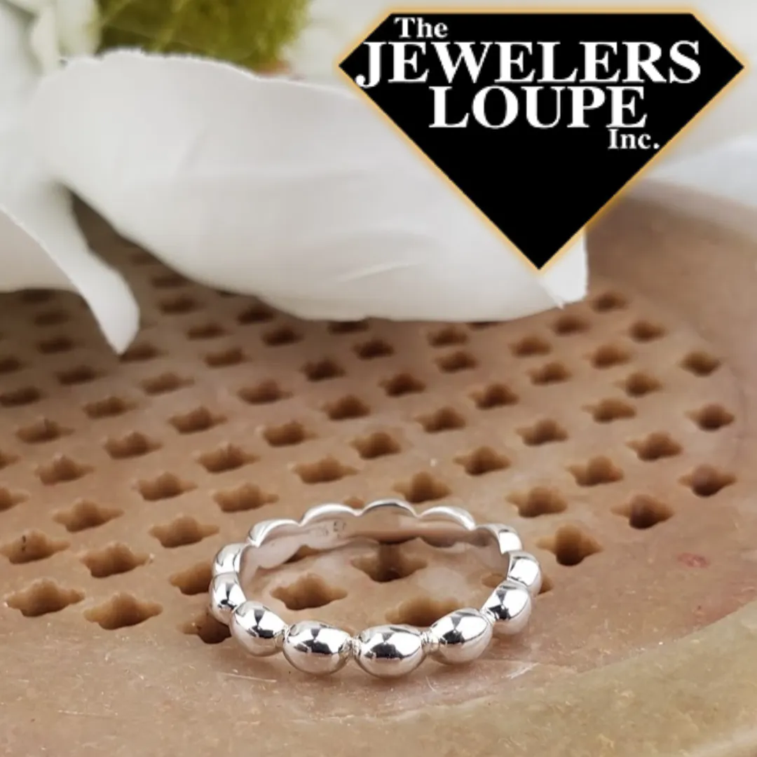 Southern Gates Sterling Silver Rice Bead Ring, Size 7 (93581)