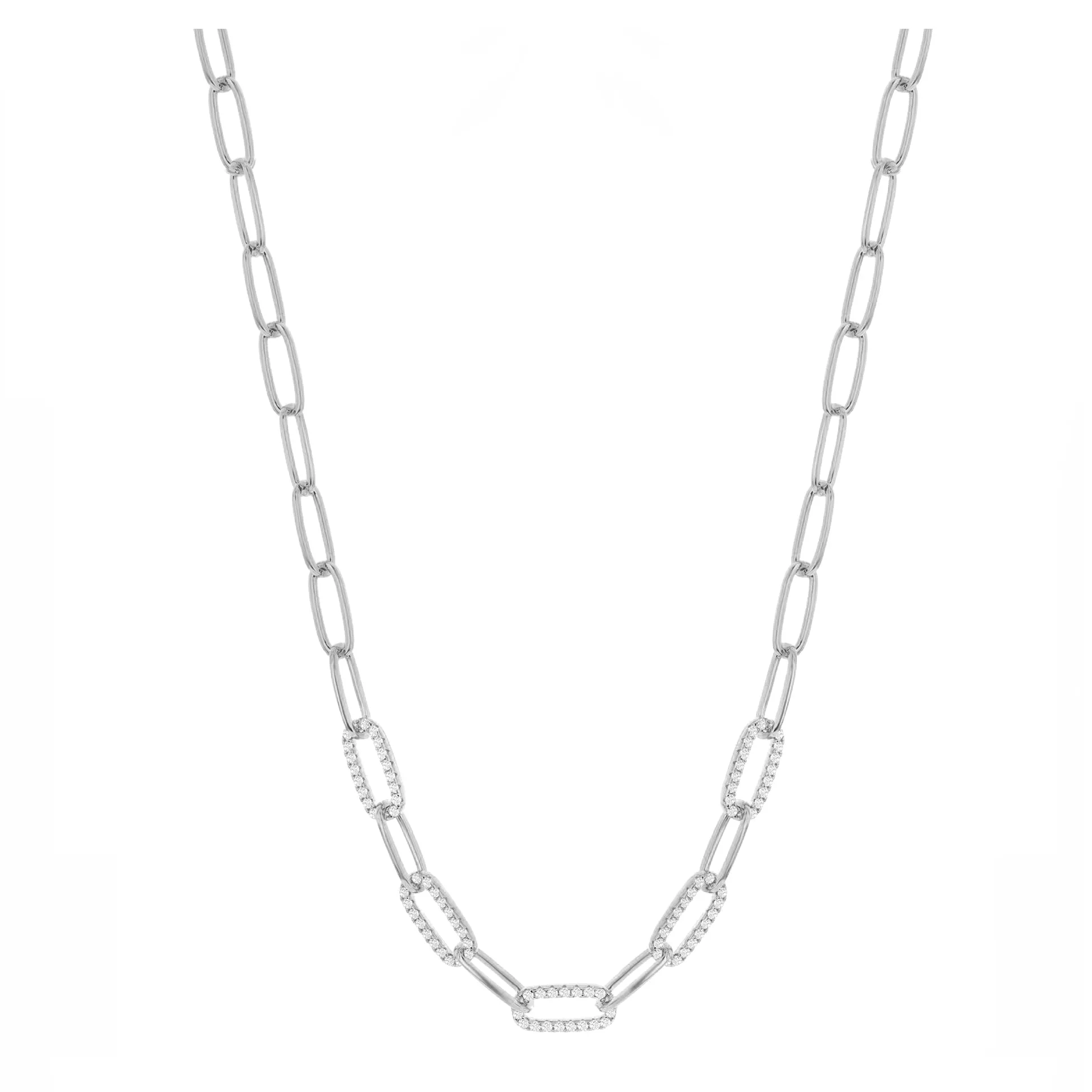 Sparkle Link Paperclip Necklace