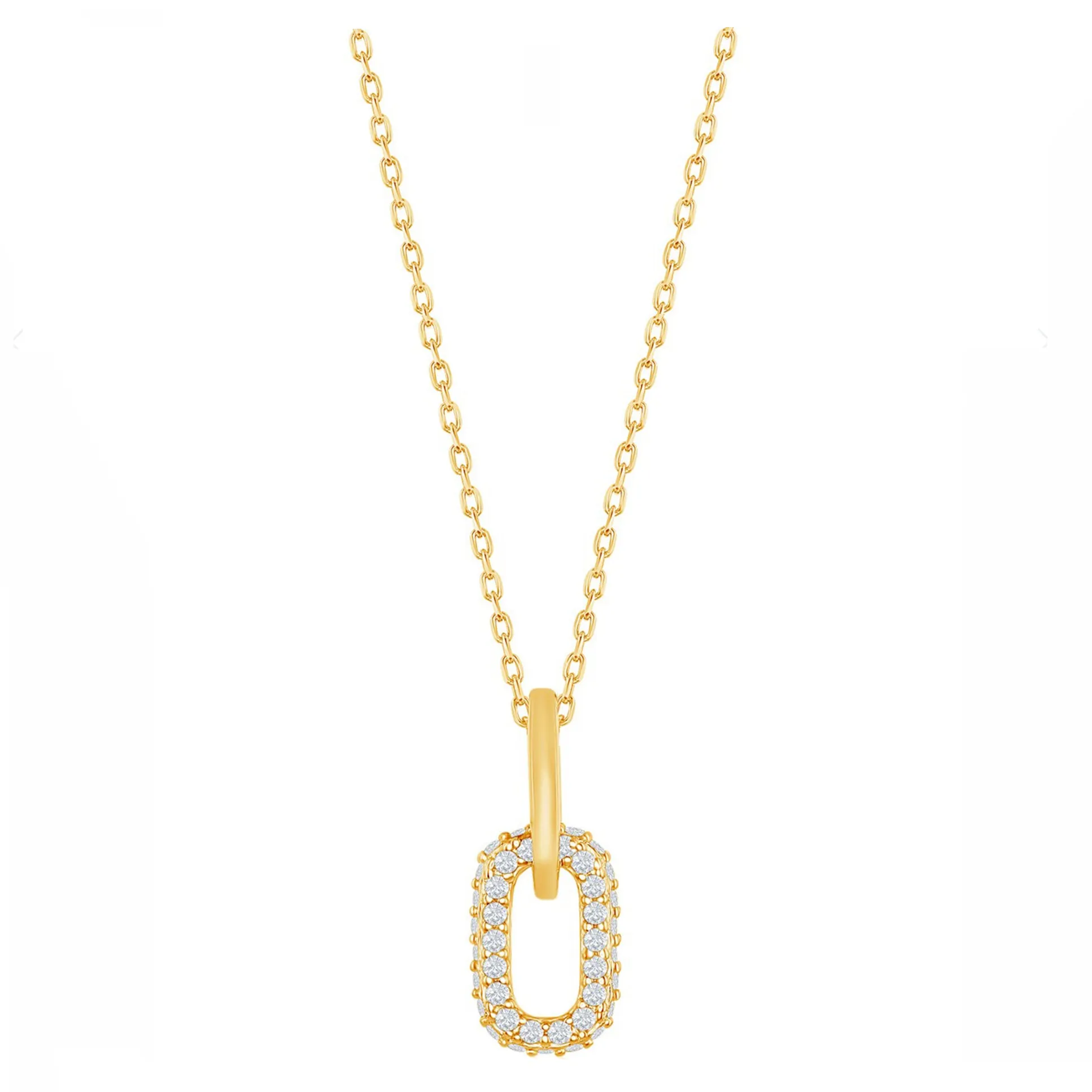 Sparkle Mini Paperclip Pendant Necklace