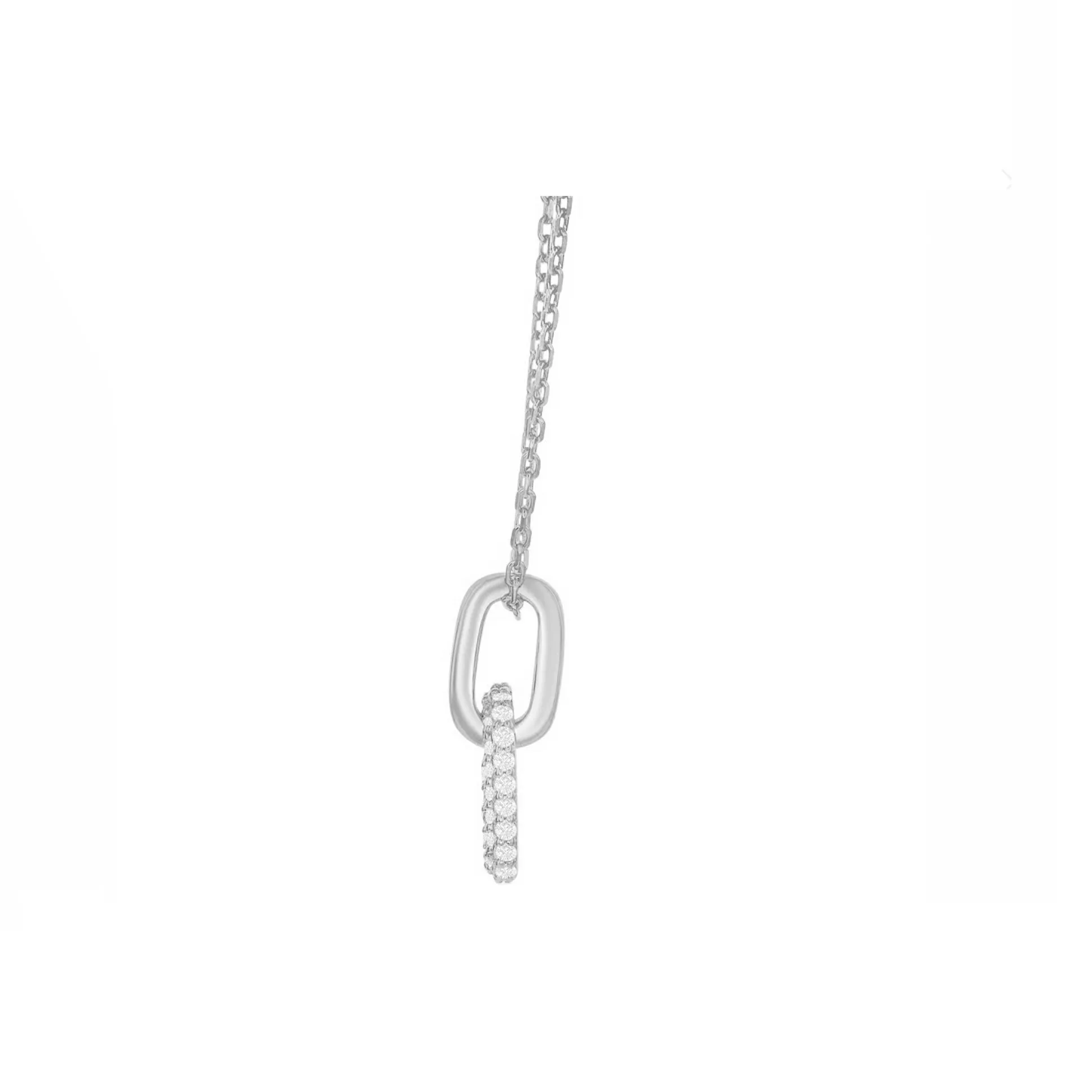 Sparkle Mini Paperclip Pendant Necklace