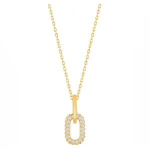 Sparkle Mini Paperclip Pendant Necklace