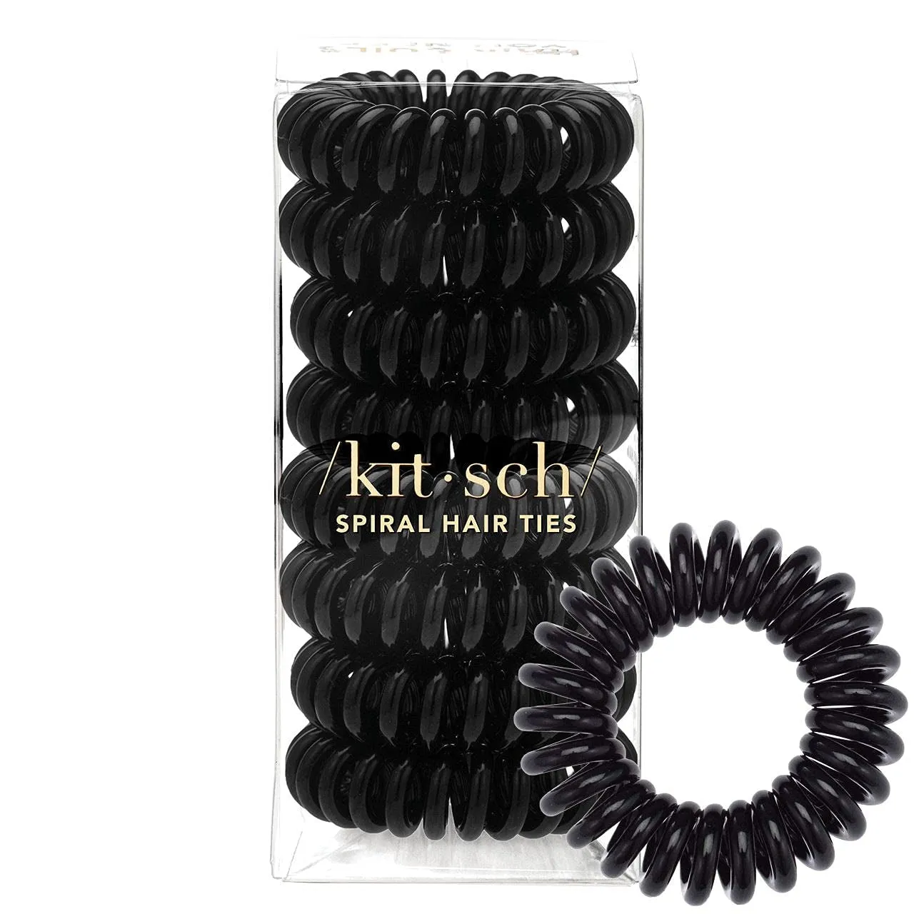 Spiral Hair Ties for Women, Coil Hair Ties for Thick Hair, No Crease Hair Tie, Spiral Hair Ties No Damage, Hair Coils & Phone Cord Hair Ties, 8Pcs (Brunette) - Valentines Day Gifts
