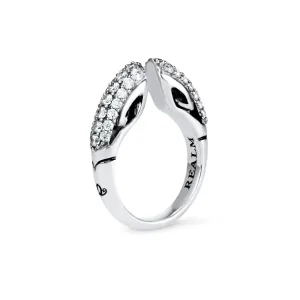 Spirit Pavé Stack Ring 5mm - Sterling Silver   CZ Blanc