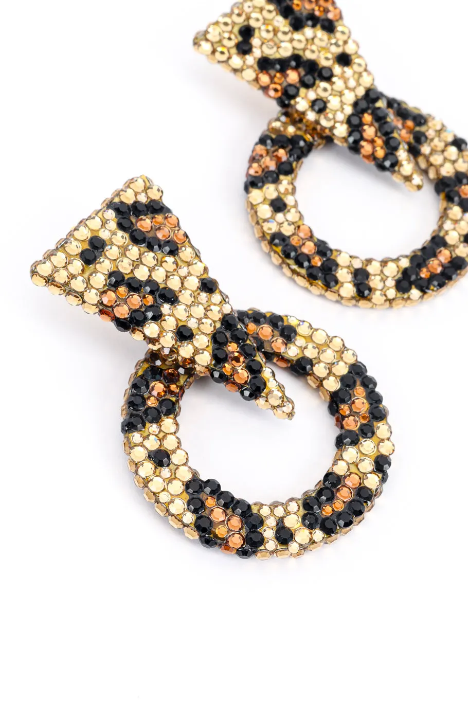 Spotted Triangle Point Hoop Earrings