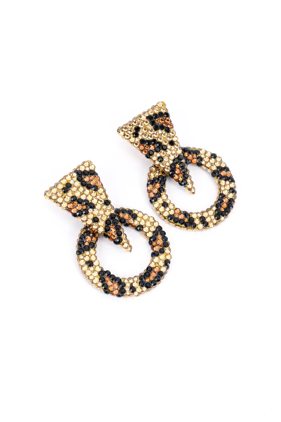 Spotted Triangle Point Hoop Earrings