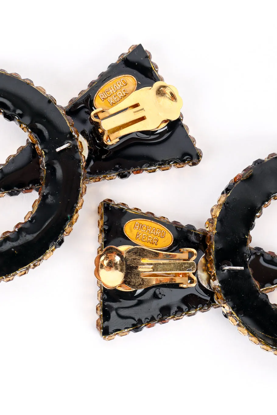 Spotted Triangle Point Hoop Earrings