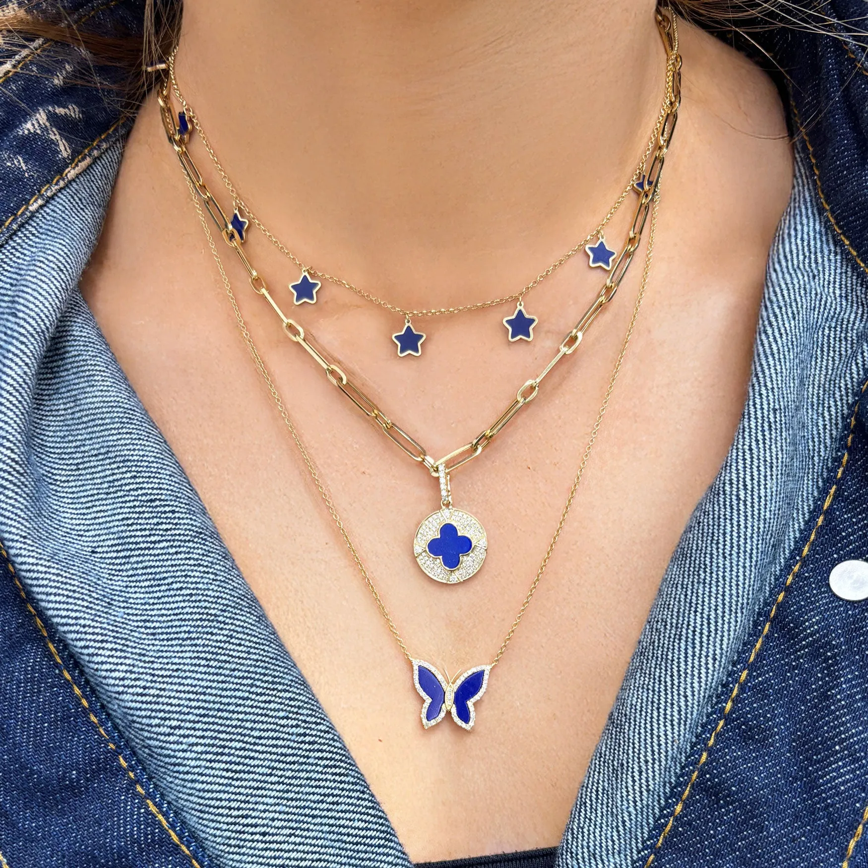 Square Link Paperclip Chain Necklace