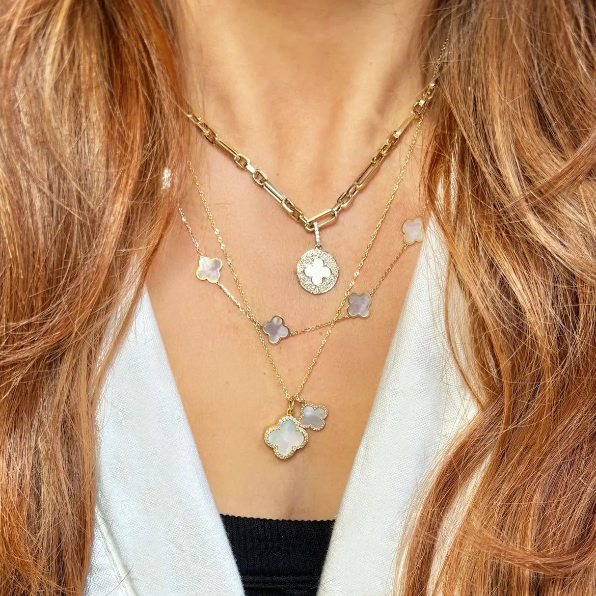 Square Link Paperclip Chain Necklace