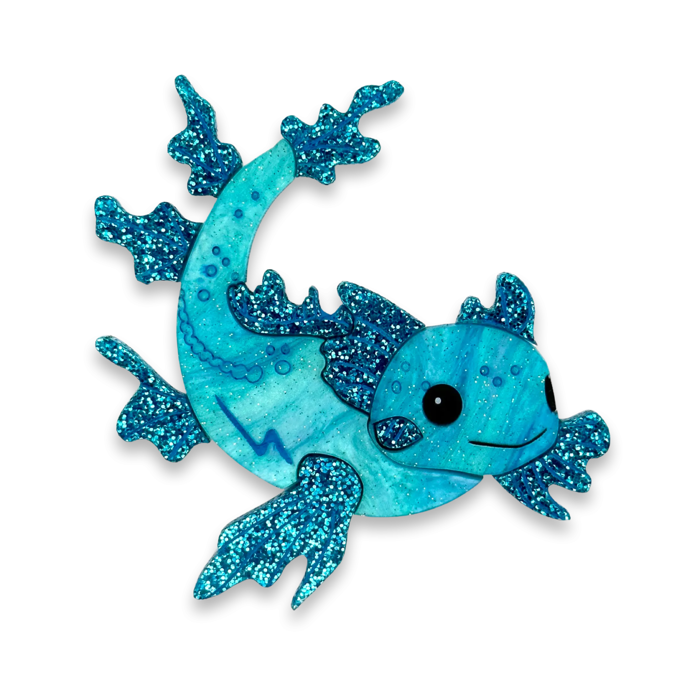 Squish Axolotl  - brooch