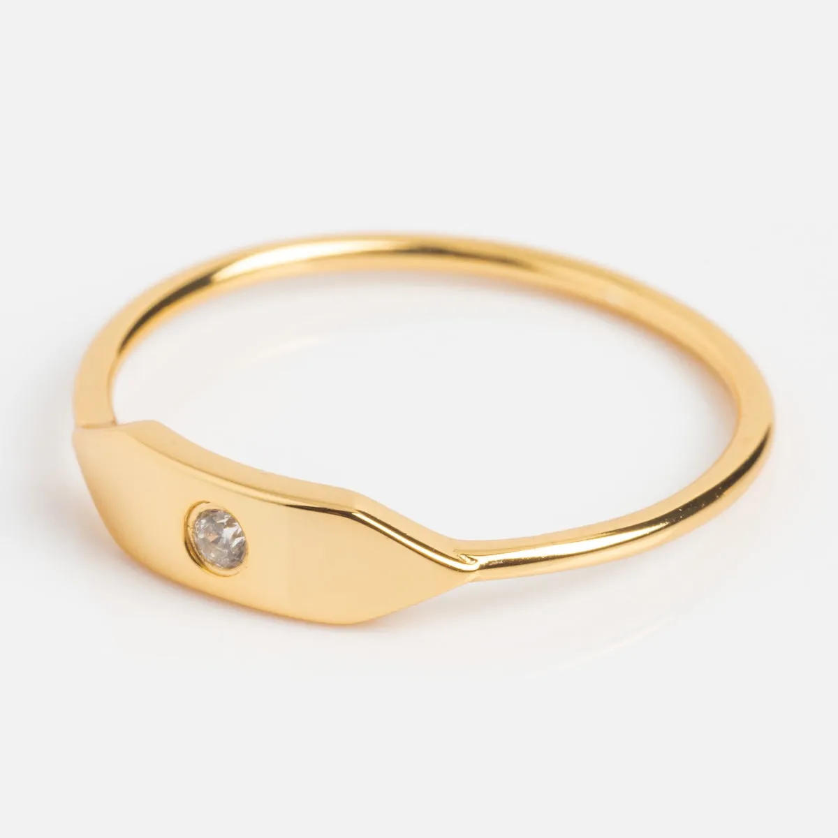 Stacking Signet Ring with Stone