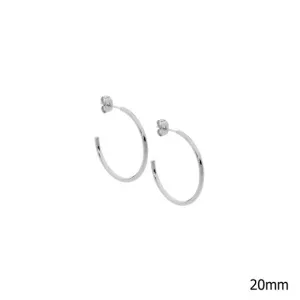 Stainless Steel Hoop Earrings 20mm SE211S-2