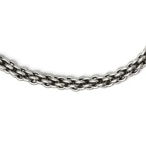 Stainless Steel Oval Link 22in Necklace