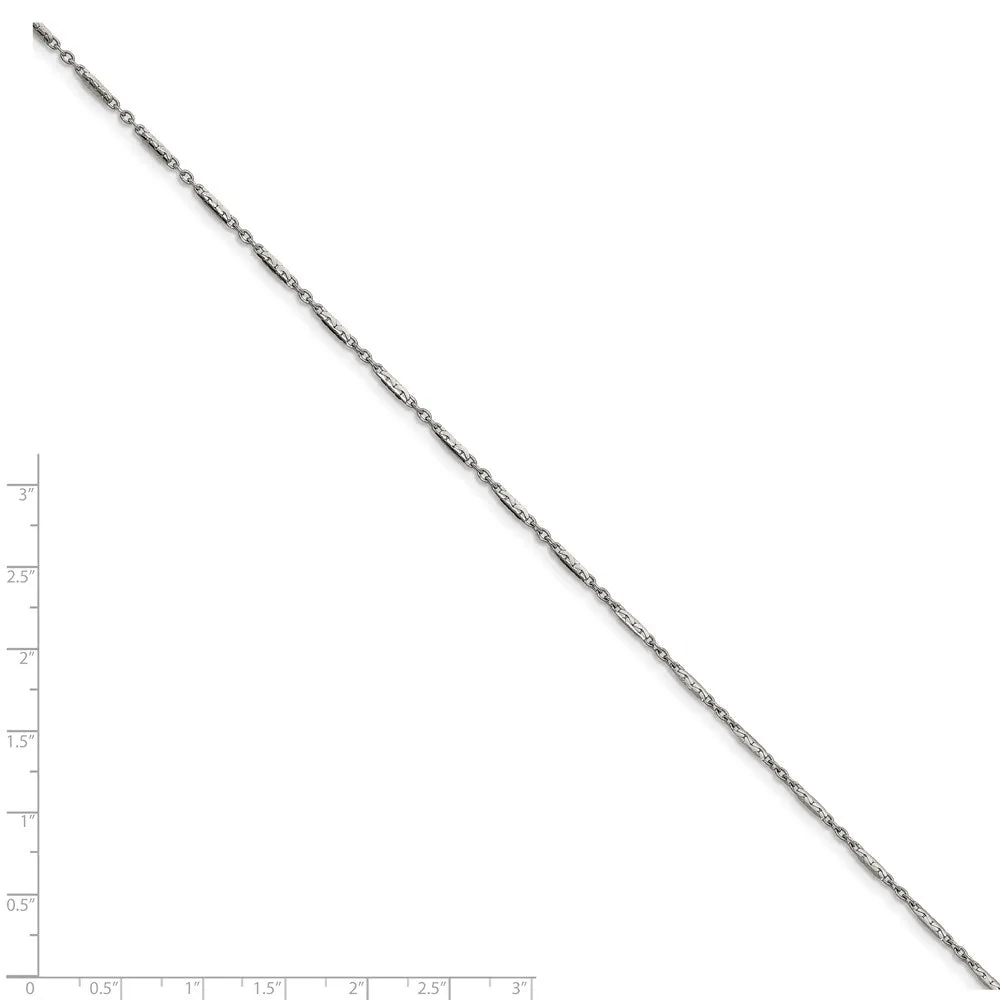 Stainless Steel Polished 1.8mm 20in Fancy Link Chain