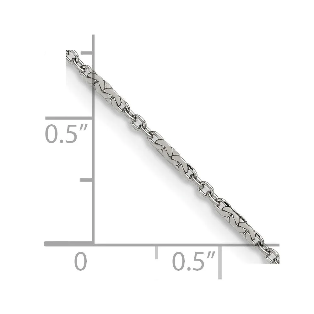 Stainless Steel Polished 1.8mm 20in Fancy Link Chain