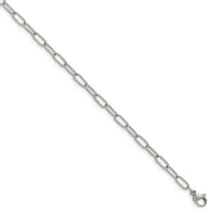 Stainless Steel Polished Paperclip 15in w/2in ext. Necklace