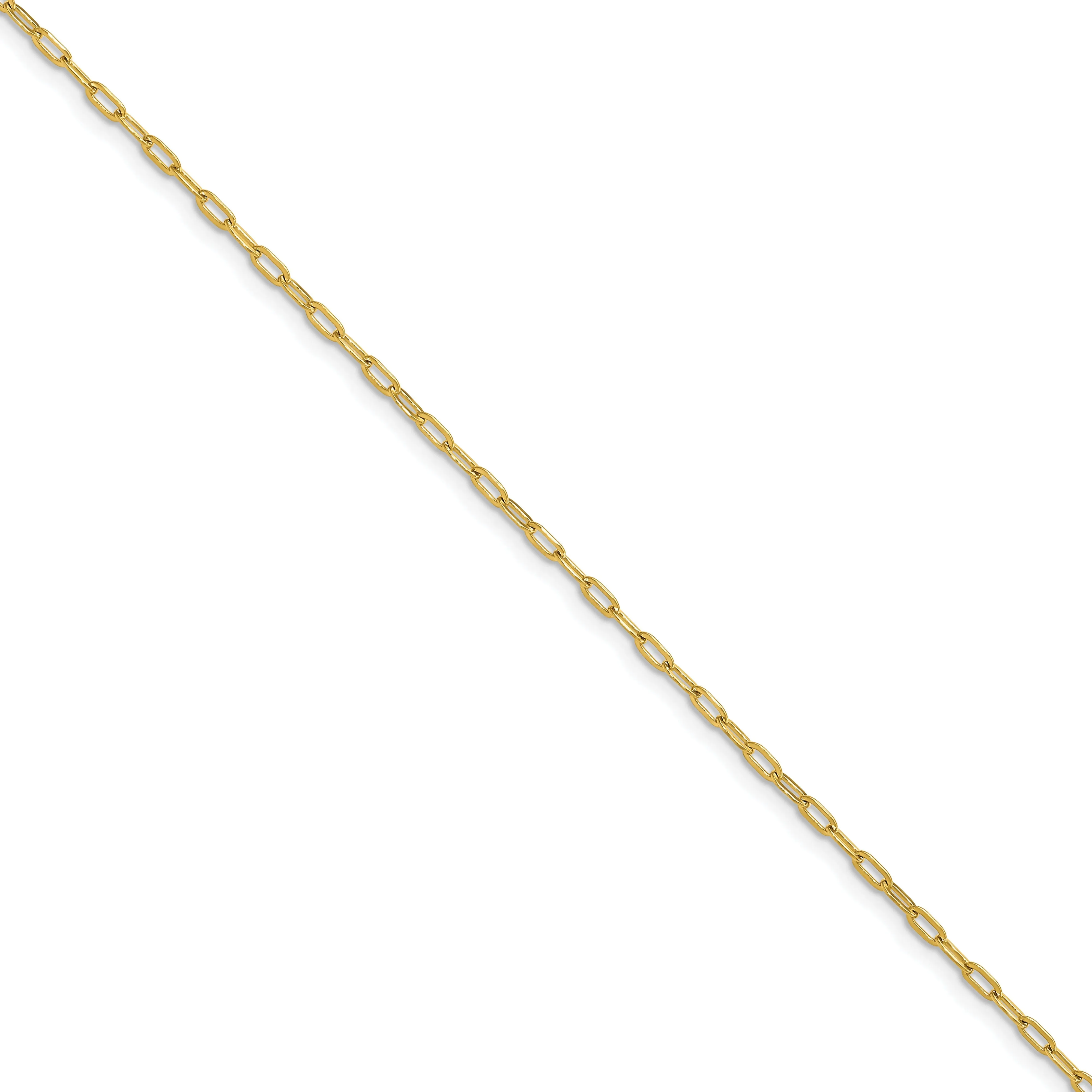 Stainless Steel Polished Yellow IP Enlongated Open Link 20in Chain Necklace