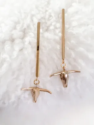 Steer Head Earrings