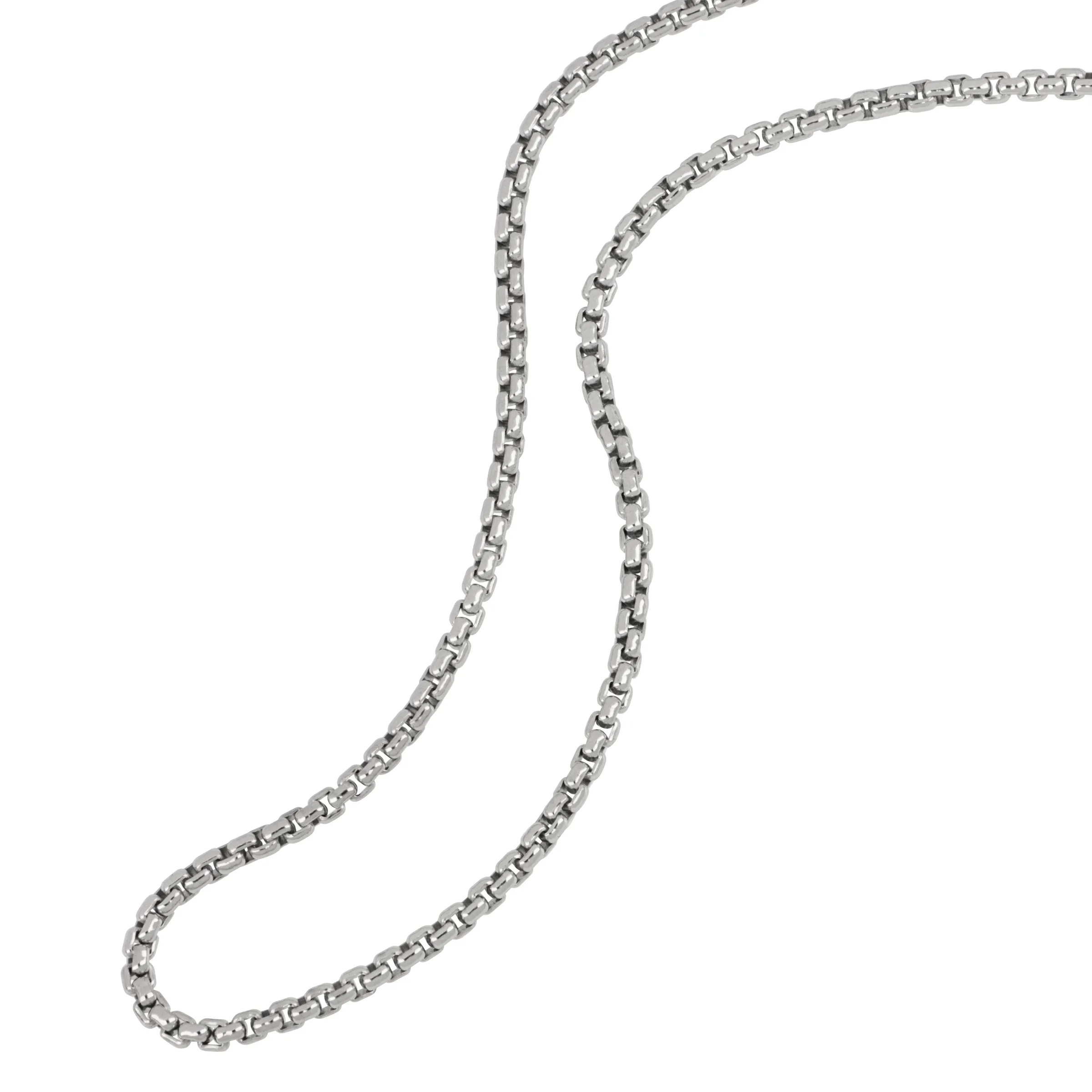 Sterling Silver 1.8 mm Round Box Chain 18"