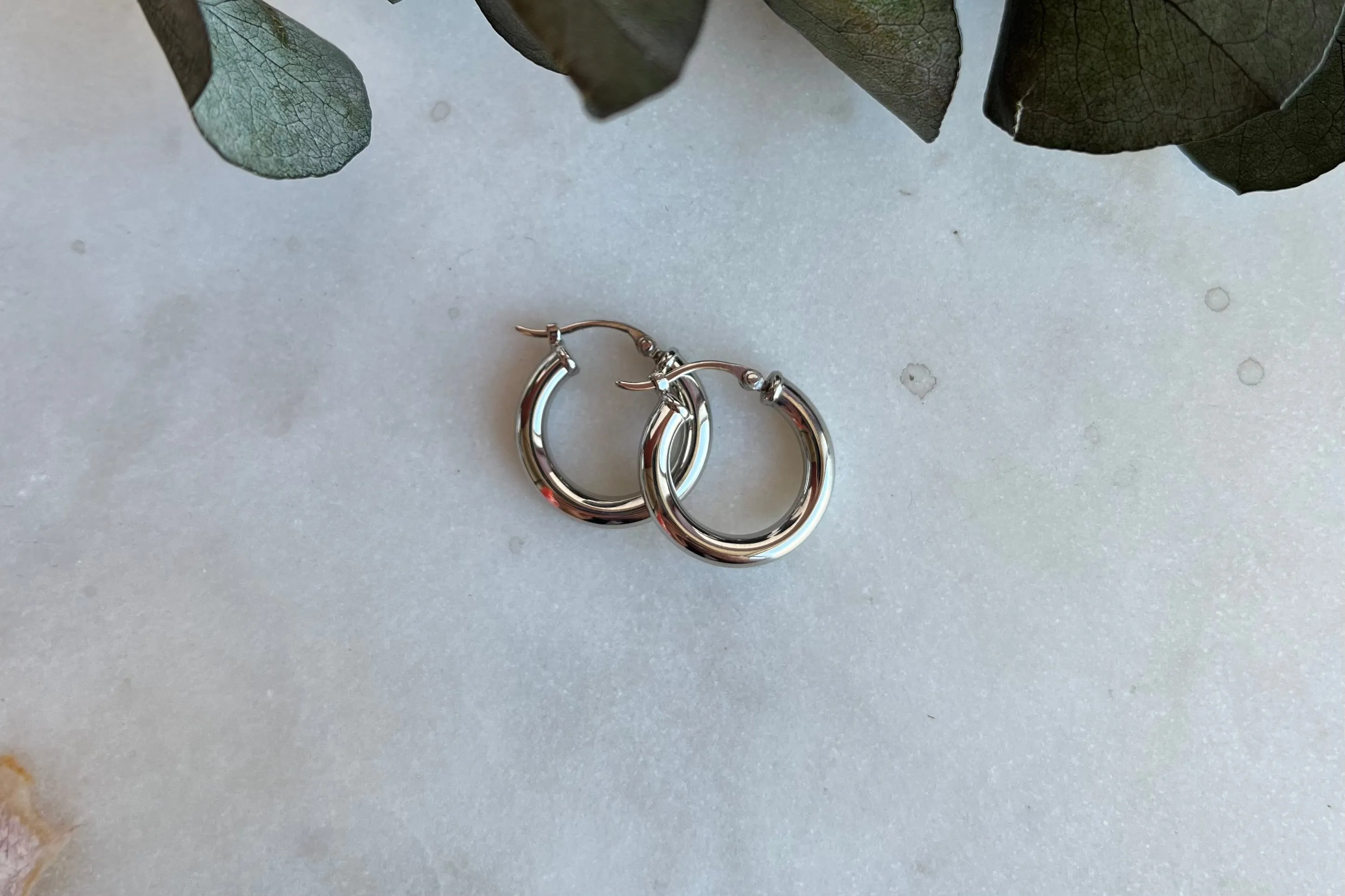 Sterling Silver 18mm Hoops