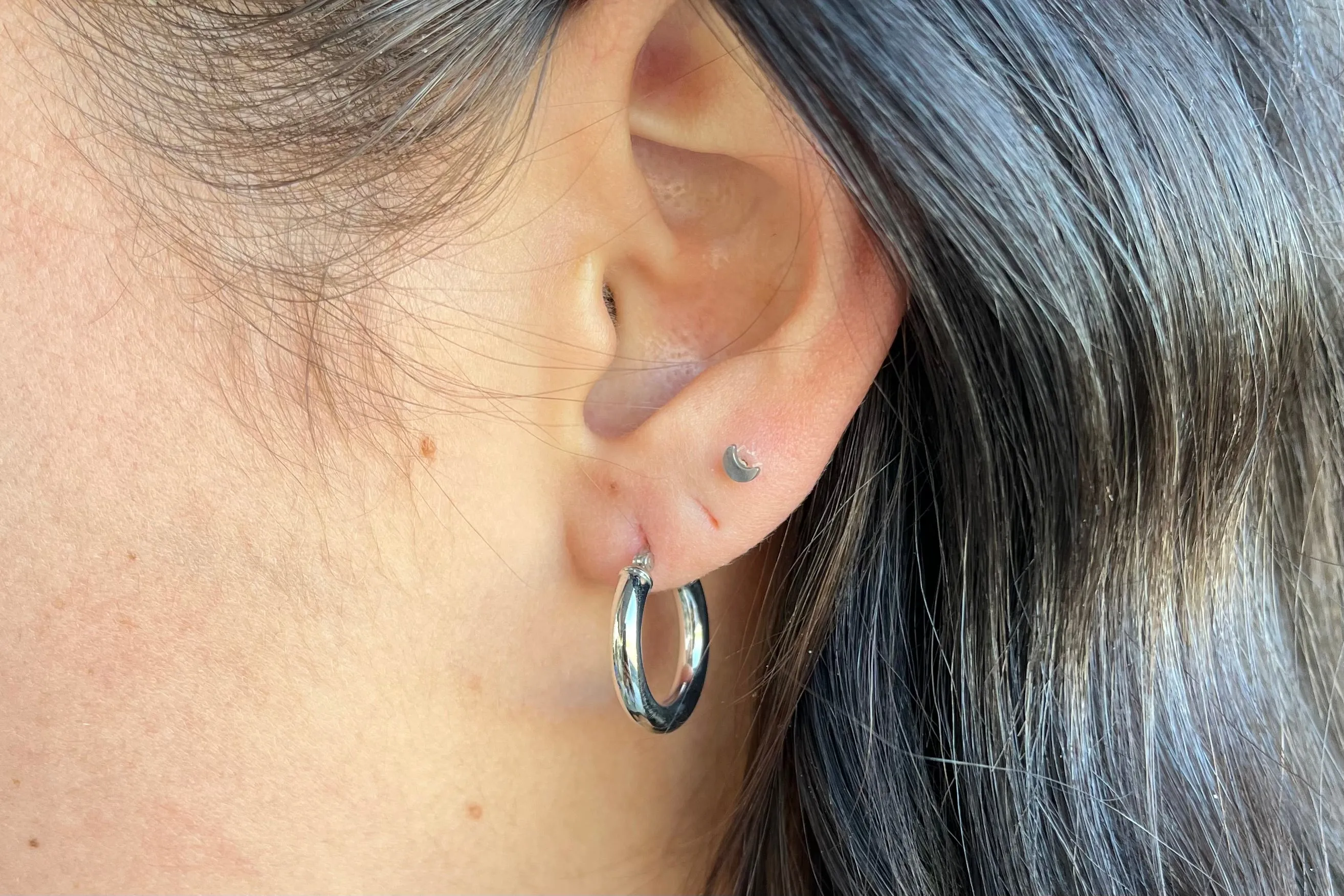Sterling Silver 18mm Hoops